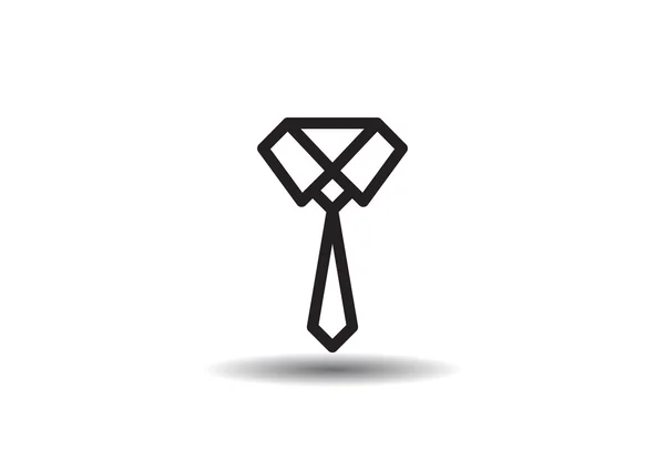 Knotted necktie simple web icon — Stock Vector