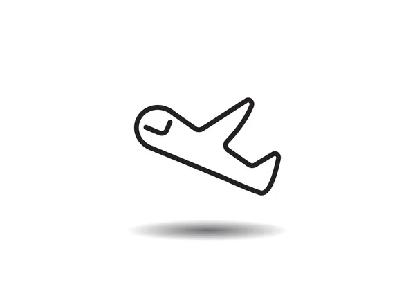 Aircraft web icon with outline airbus — Stock Vector
