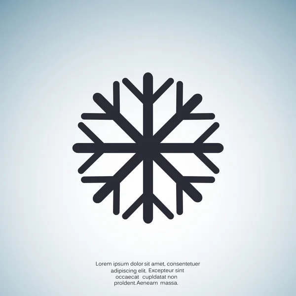 Sneeuwvlok eenvoudige web pictogram — Stockvector