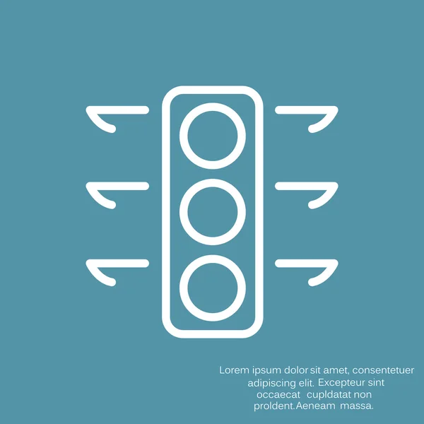 Verkeerslichten web pictogram — Stockvector