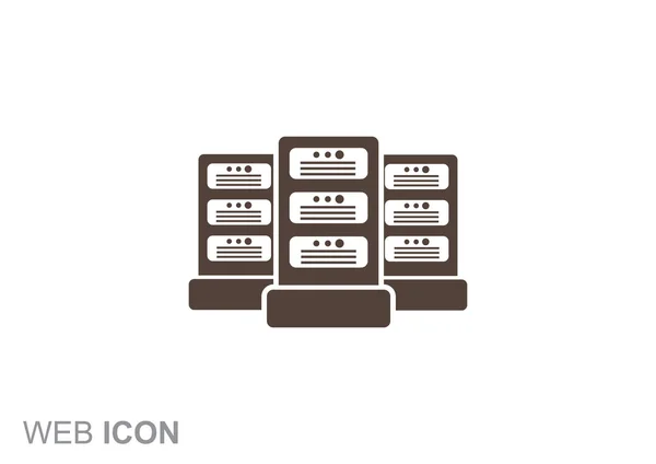 Servidores de datos icono web — Vector de stock