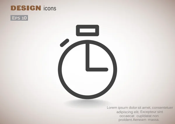 Icono web de cronómetro simple — Archivo Imágenes Vectoriales