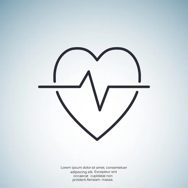 Symbole cardiologie icône simple — Image vectorielle