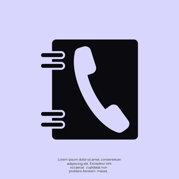 Εικονίδιο web επαφές τηλεφώνου — Διανυσματικό Αρχείο