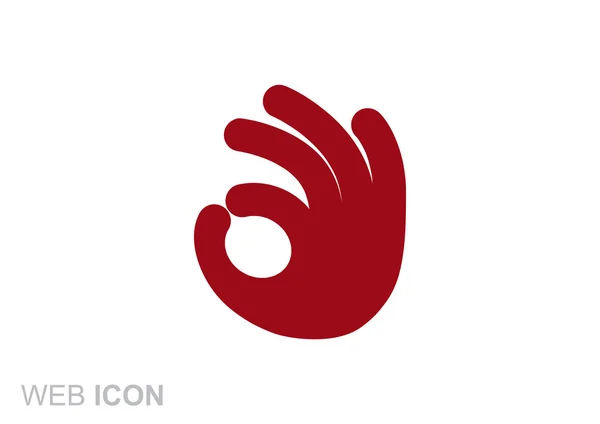 OK gesture web icon — стоковый вектор