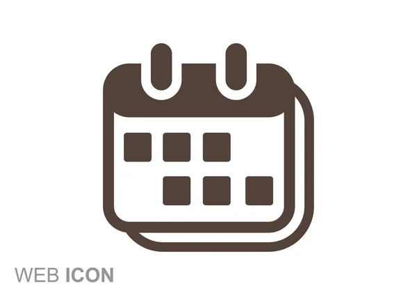 Hoja de calendario icono web simple — Vector de stock