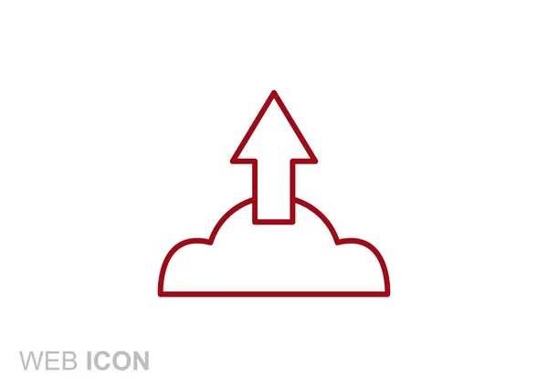 Symbole zum Hochladen von Cloud-Dateien — Stockvektor