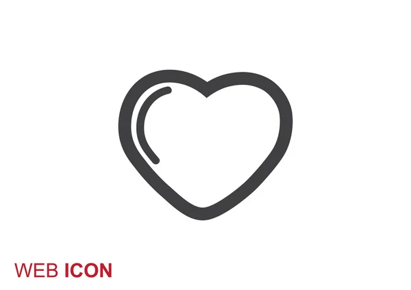 Icono web simple corazón — Archivo Imágenes Vectoriales