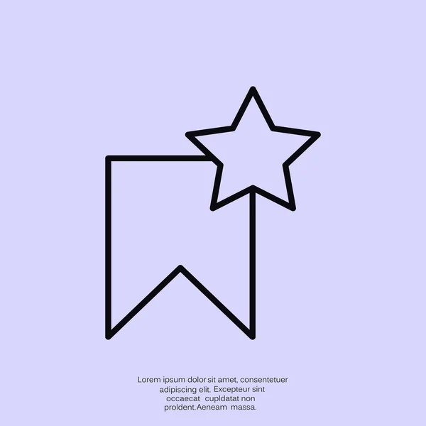 Ikona webové Hvězdicový popisek — Stockový vektor