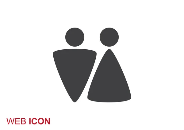 Wc-Symbol mit Geschlechtsmerkmalen — Stockvektor