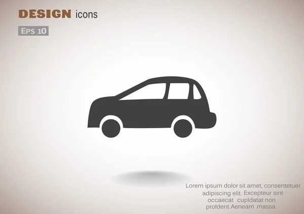 Icono web de coche simple — Vector de stock