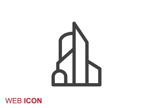 Gran ciudad icono web simple — Vector de stock