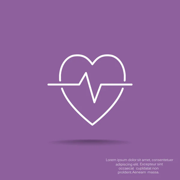 Symbole cardiologie icône simple — Image vectorielle