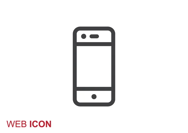 Smartphone simple avec écran blanc — Image vectorielle