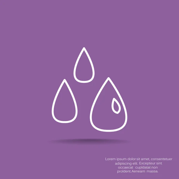 Gouttelettes liquides icône web simple — Image vectorielle