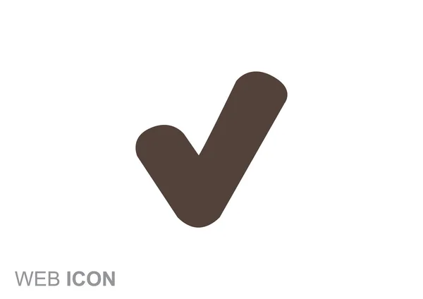 Marca Chek con icono de garrapata, ilustración de vector simple — Vector de stock