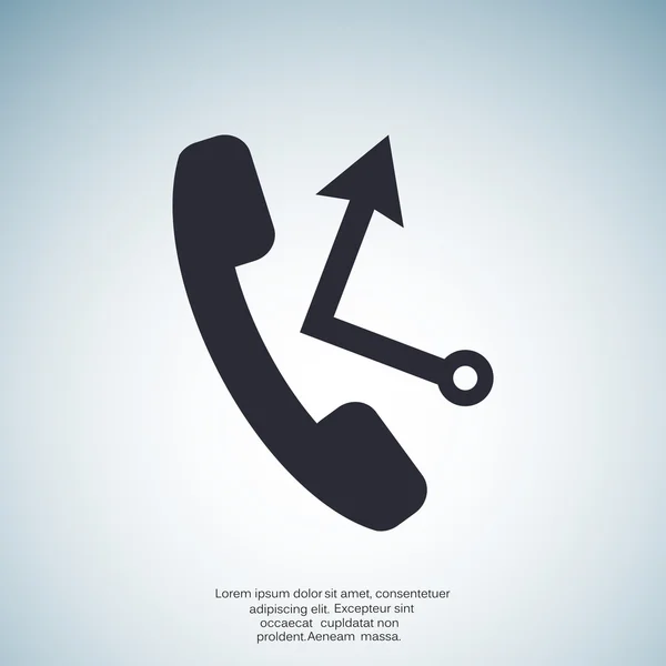 Telefoon buis met oproep retourneren — Stockvector
