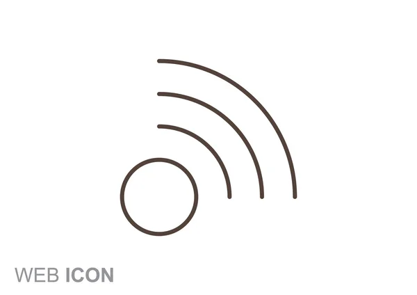 Wireless waves web icon — Stock Vector