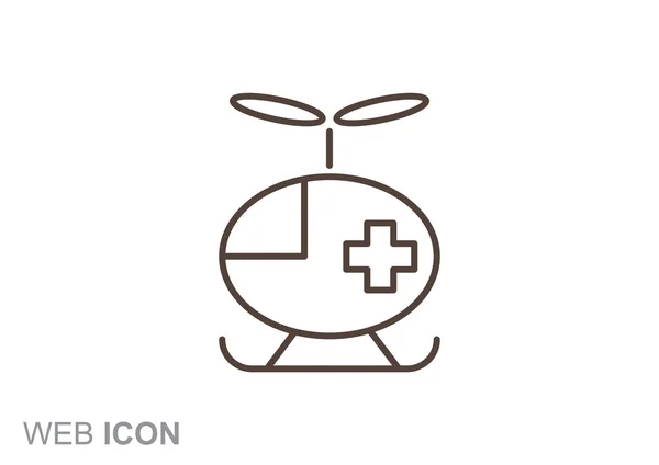Простая икона вертолета — стоковый вектор