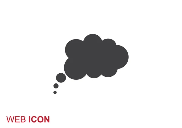 Nube burbuja icono web simple — Vector de stock