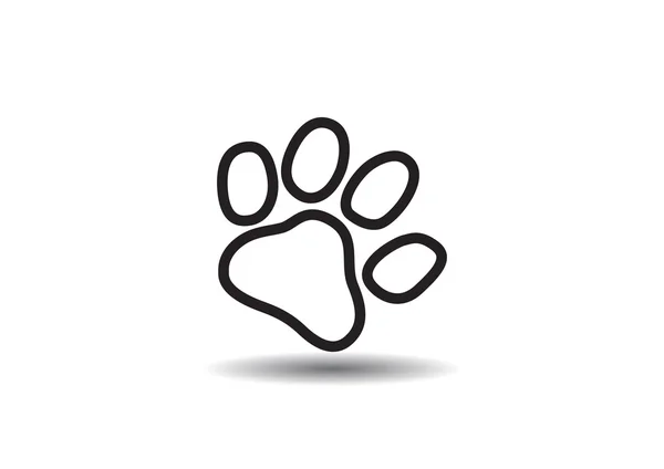 Hond paw track eenvoudige pictogram — Stockvector