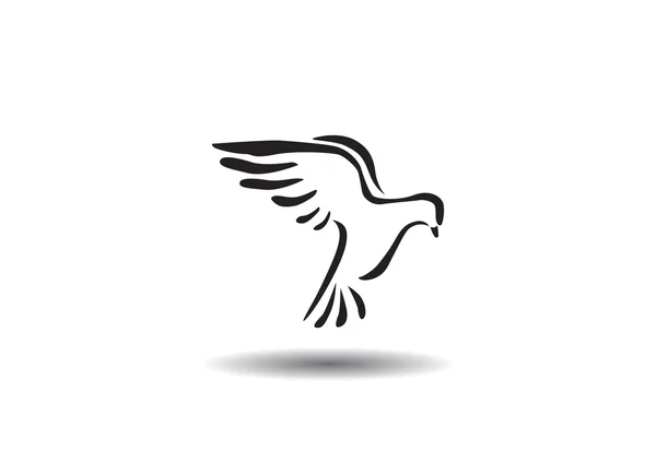 Pigeon simple icône web — Image vectorielle