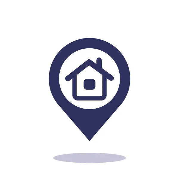 House location pointer simple icon — Stock Vector