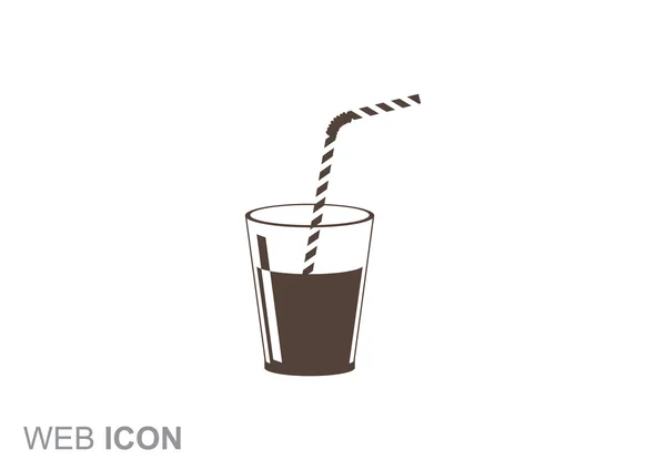 Egy frissítő ital ikon kupa — Stock Vector