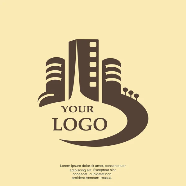 Логотип городских зданий — стоковый вектор