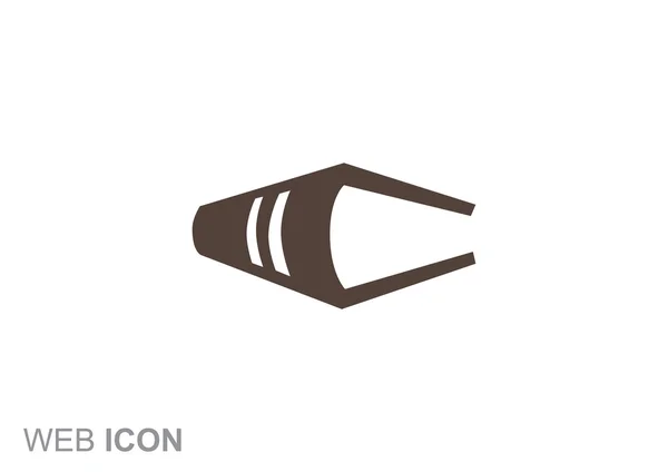 Stängd bok web icon — Stock vektor