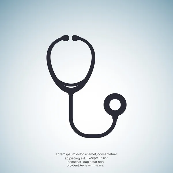 Stethoscope simple web icon — Stock Vector