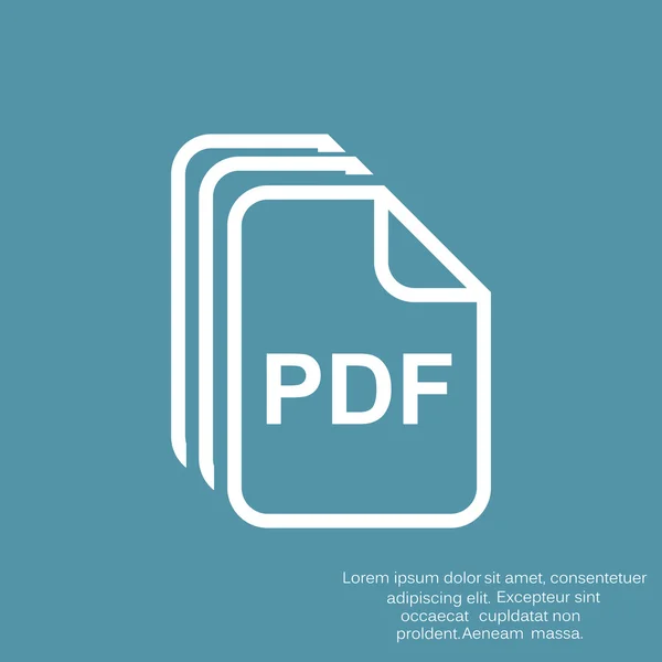 แฟ้มไอคอนเว็บแบบเรียบง่ายของ PDF — ภาพเวกเตอร์สต็อก