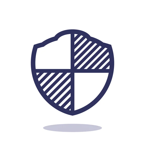 Sencillo escudo web icono, concepto de protección — Archivo Imágenes Vectoriales