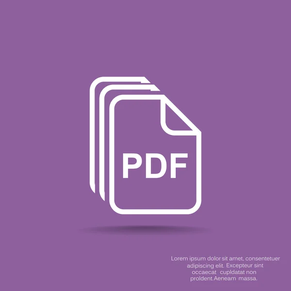 Archivos PDF icono web simple — Vector de stock