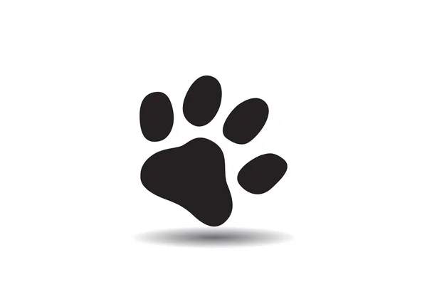 Perro pata pista simple icono — Vector de stock