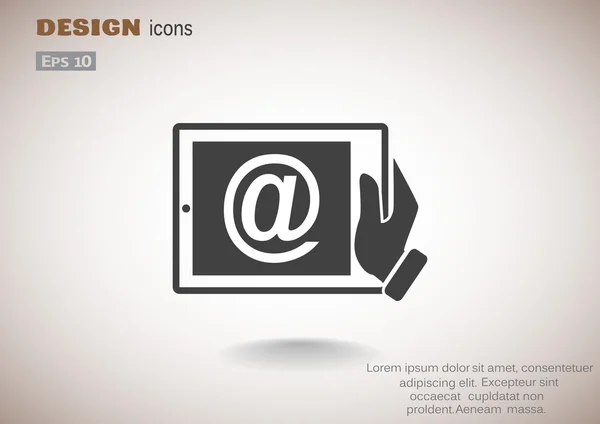 Tableta digital icono web simple — Archivo Imágenes Vectoriales