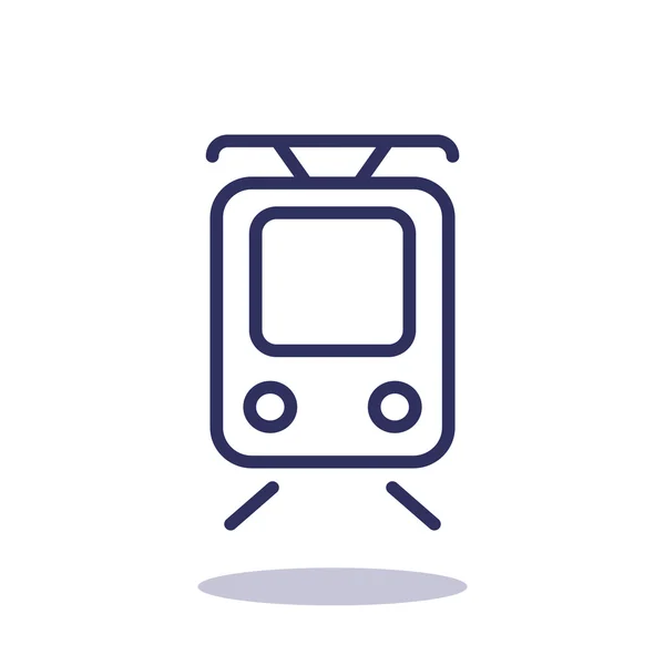 Eenvoudige tram web pictogram — Stockvector