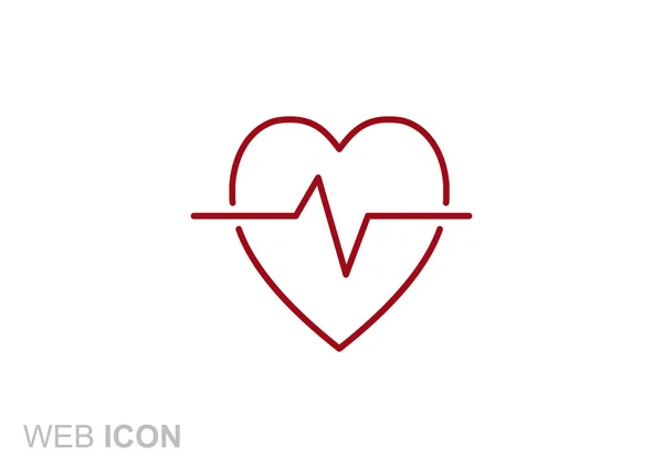 Kardiologie symbol jednoduchá ikona — Stockový vektor