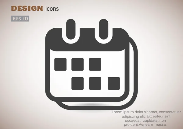 Hoja de calendario icono web simple — Archivo Imágenes Vectoriales