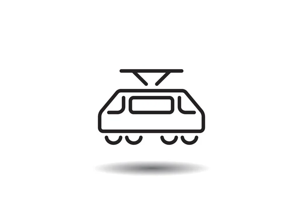 Eenvoudige tram web pictogram — Stockvector