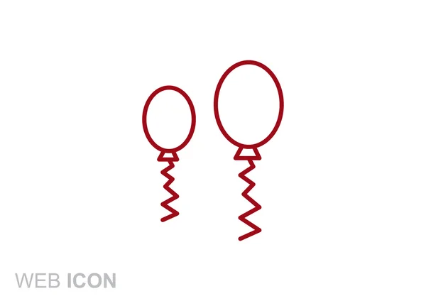 Balões simples ícone esboço — Vetor de Stock
