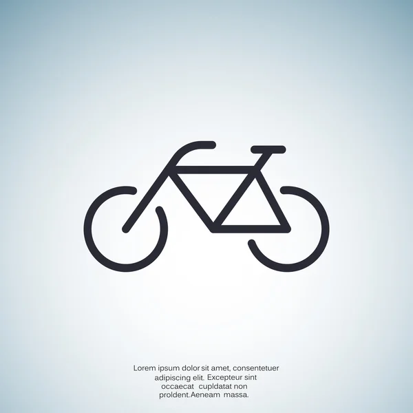 Bicyclette icône web simple — Image vectorielle