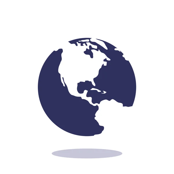 Planeta Tierra icono web — Vector de stock