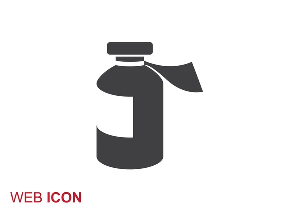 Icono web botella de medicina — Vector de stock