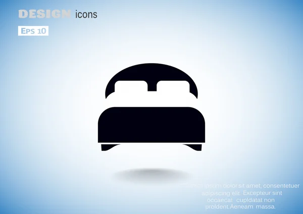 Icône web lit double — Image vectorielle