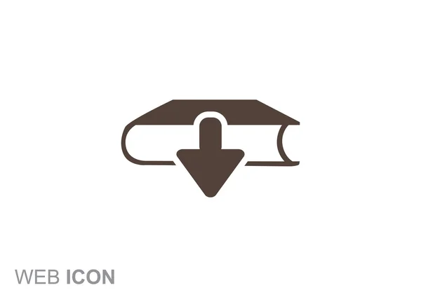 Hämta boken web icon — Stock vektor