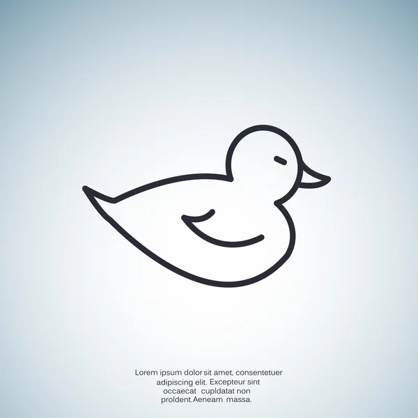 Toy duckling bosquejo icono web — Vector de stock