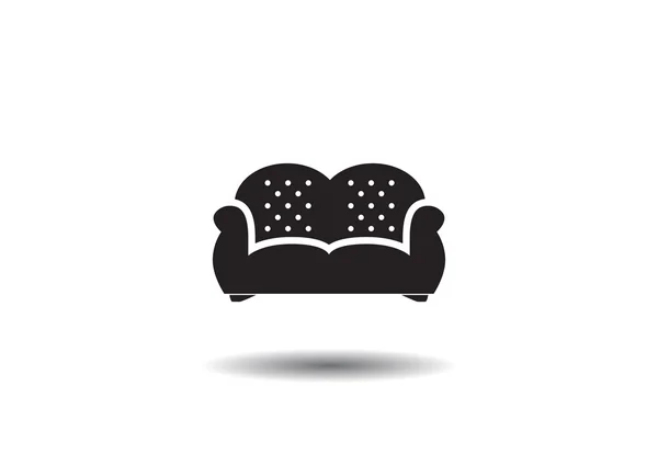 Soft couch web icon — Stock Vector