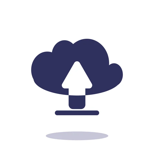 Symbole de téléchargement de fichiers Cloud — Image vectorielle