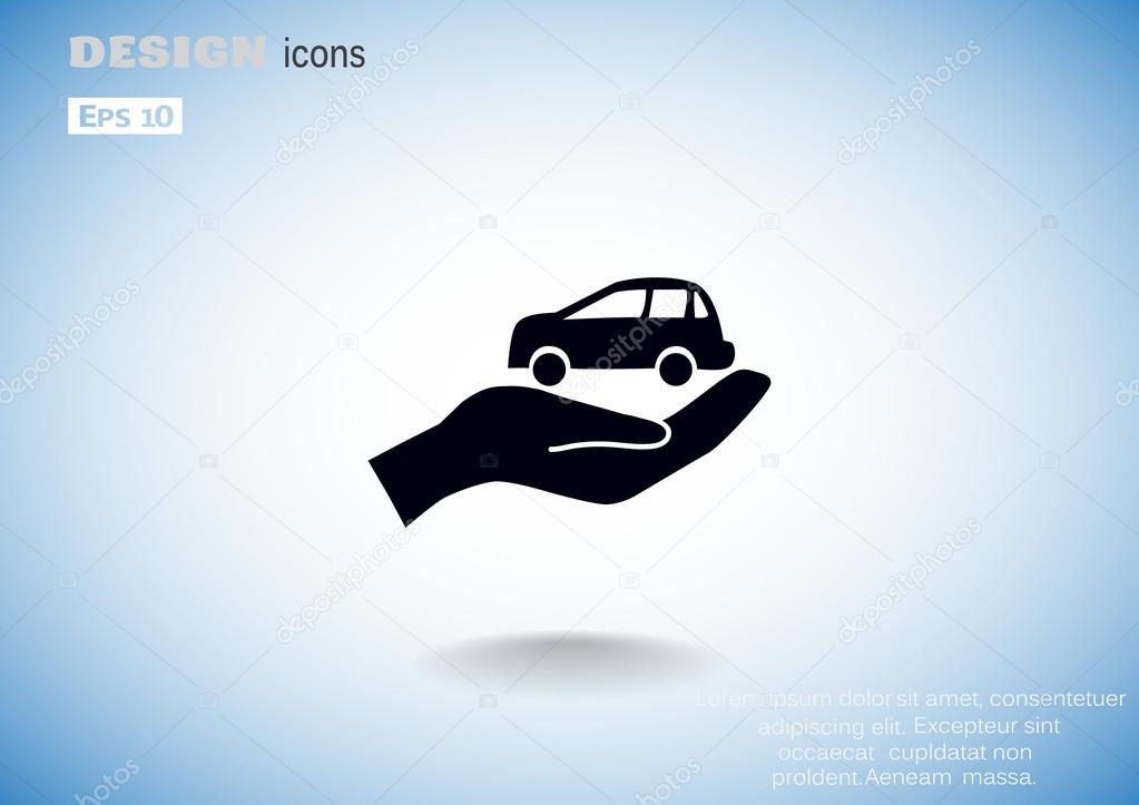 Car protection concept icon